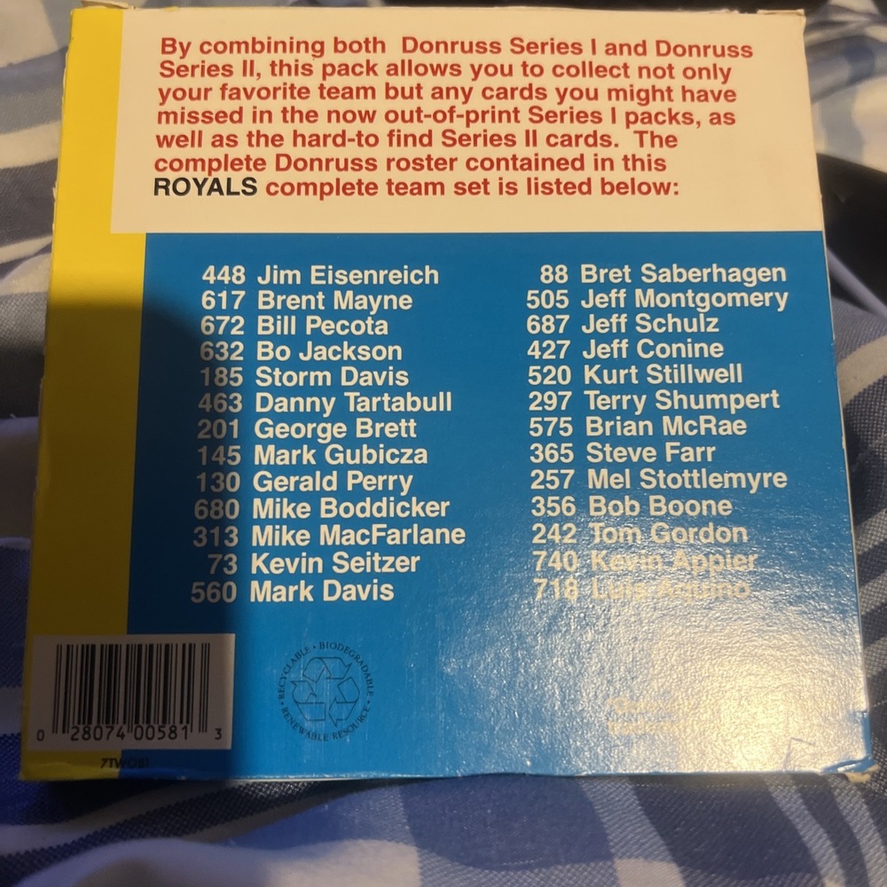 1991 Donruss Kansas City Royals Team Set Baseball Trading Cards MLB - Picture 2 of 2